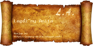 Legény Anita névjegykártya